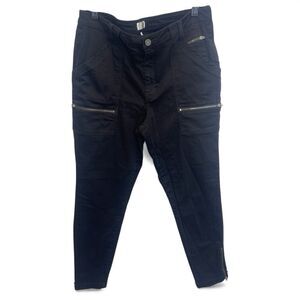 Joie Black Park Cargo Pant Women's Size 16/33 High Rise Stretch Denim Limited